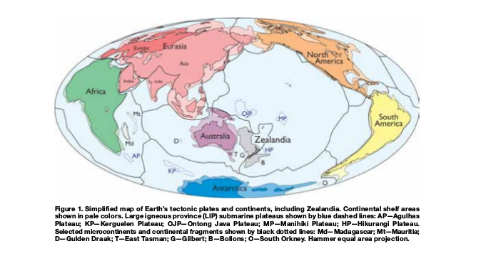 zealandia a new continent on map