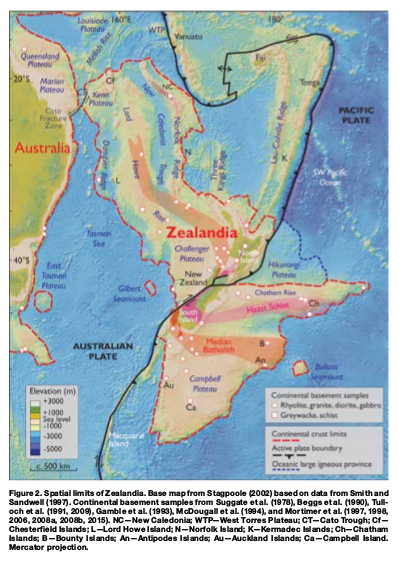 zealandia a new continent on map
